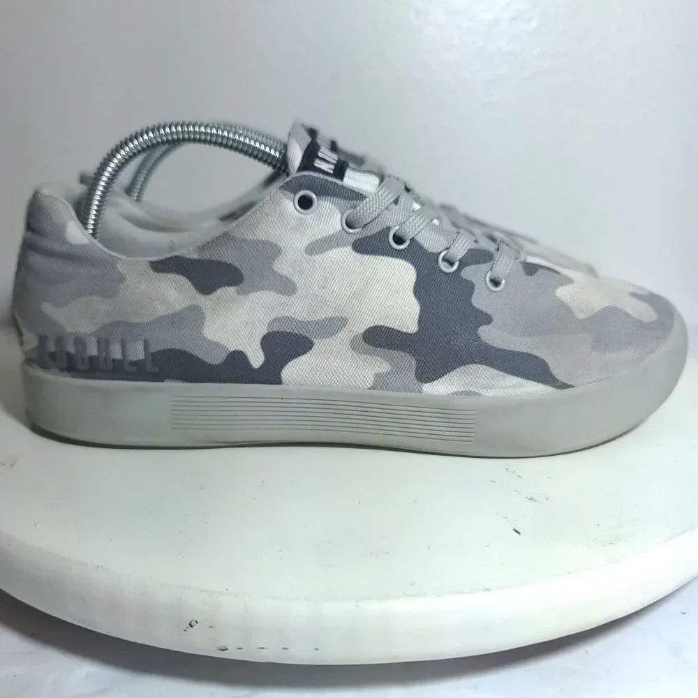 NOBULL Camo Canvas Trainers Women's Size 8.5 Gray Black White Sneakers Shoes